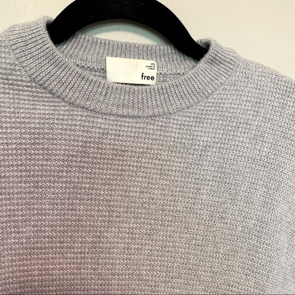 ARITZIA WILFRED FREE Grey Lolan Crop Sweater - Picture 2 of 5